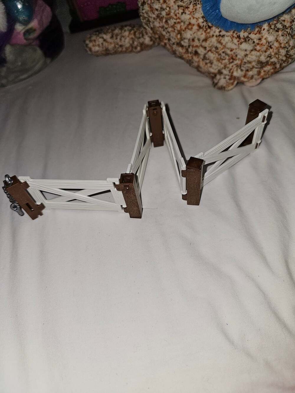 Playmobil White And Brown Fence Corral Gate Section